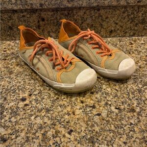 Patagonia Patrol Hemp Leather Sneakers Sage Orange Size 7.5